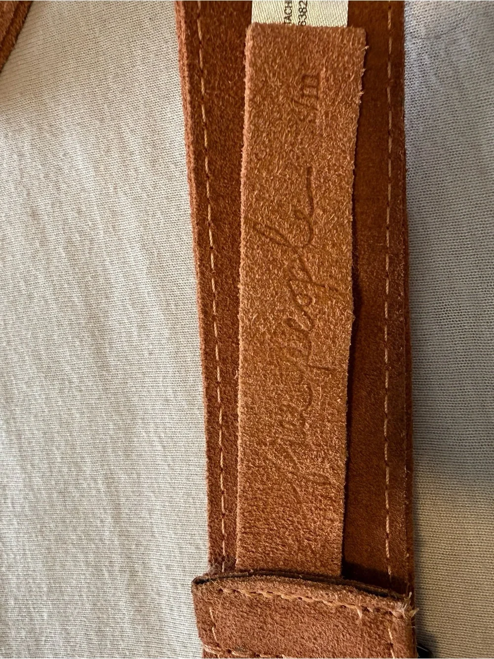 Free People Women's Suede Western Buckle Belt in Brown